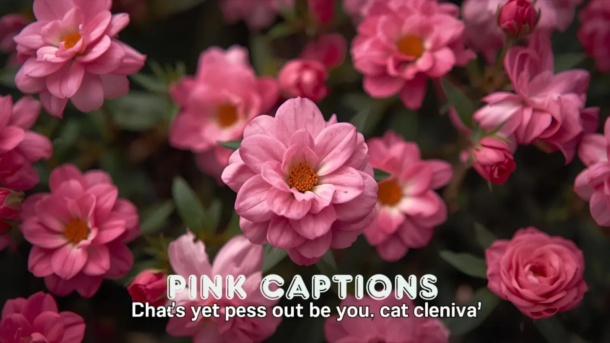 Pink captions