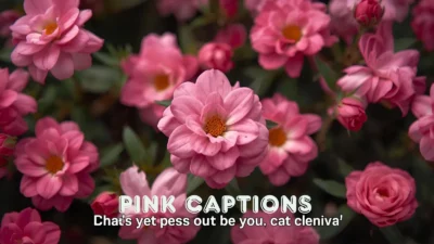 Pink captions