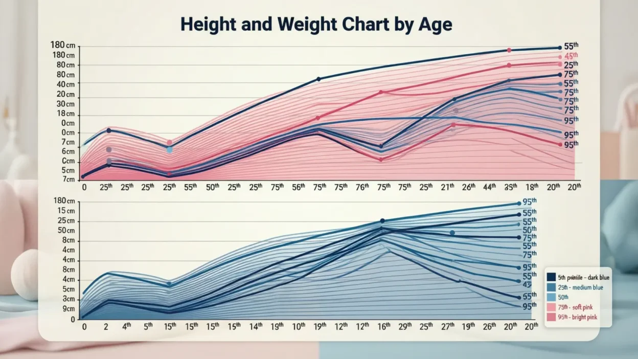 Height and Weight Chart According to Age